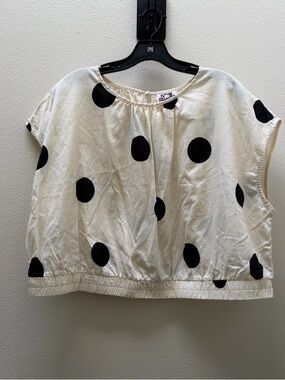 Future Collective Jenny K Lopez Cream Polka Dot Sleeveless Top 2X